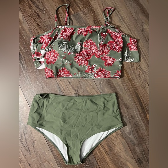 Other - 🌼High Waisted Ruffle 2 Pc Swimsuit